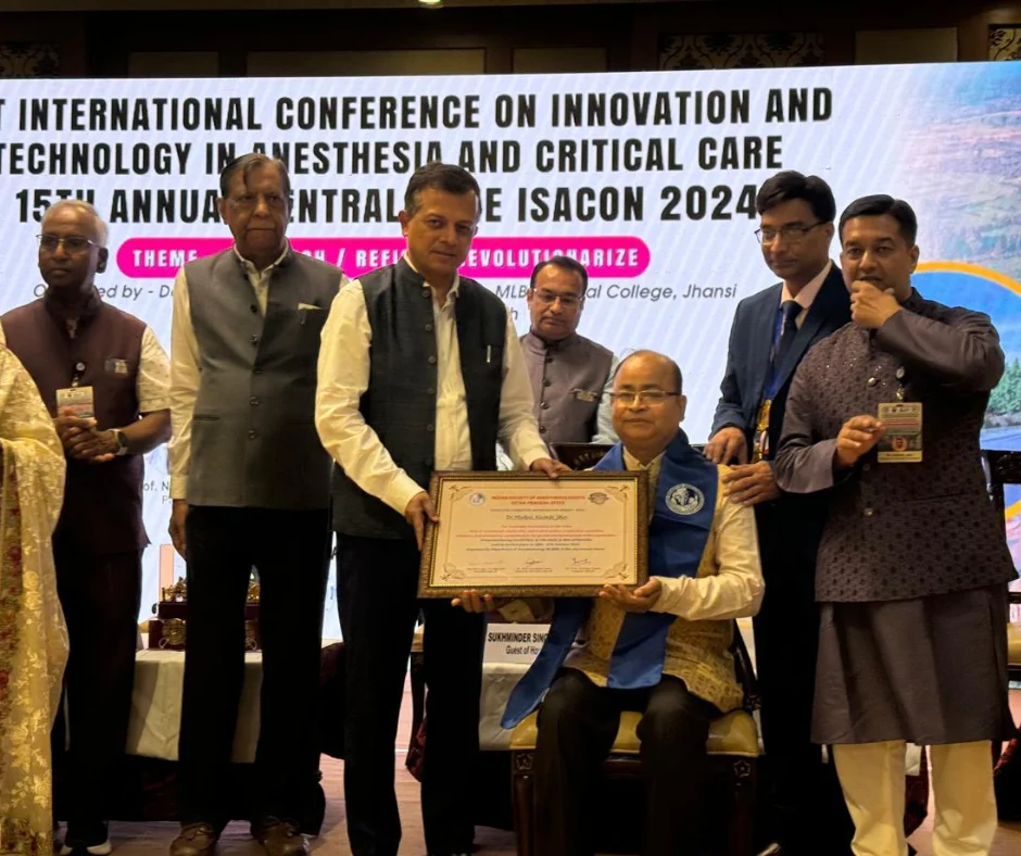 Dr Mukul Kumar Jain, our vice president wins ISA Uttar Pradesh state EC appreciation award